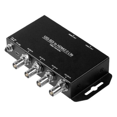12G-QSDI to HDMI2.0 12G-SDI and Quad-Link SDI to HDMI Converter with Dual HDMI 2.0 Outputs at 4K60