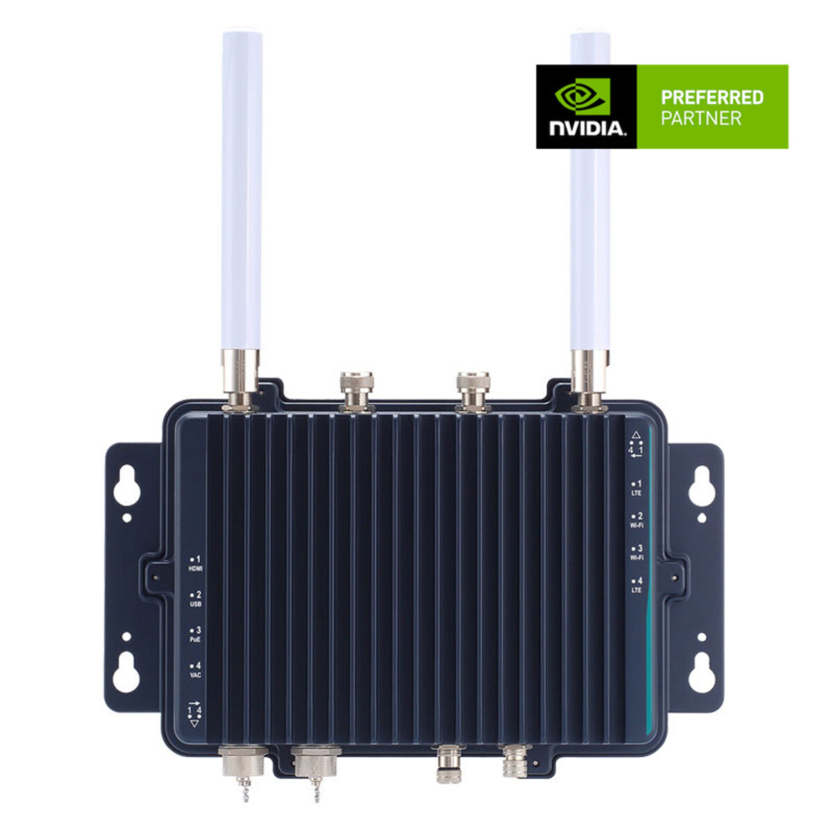 Axiomtek AIE800-904-FL NVIDIA Jetson Xavier NX Fanless Outdoor Computer with M12 PoE and 100-240 V AC