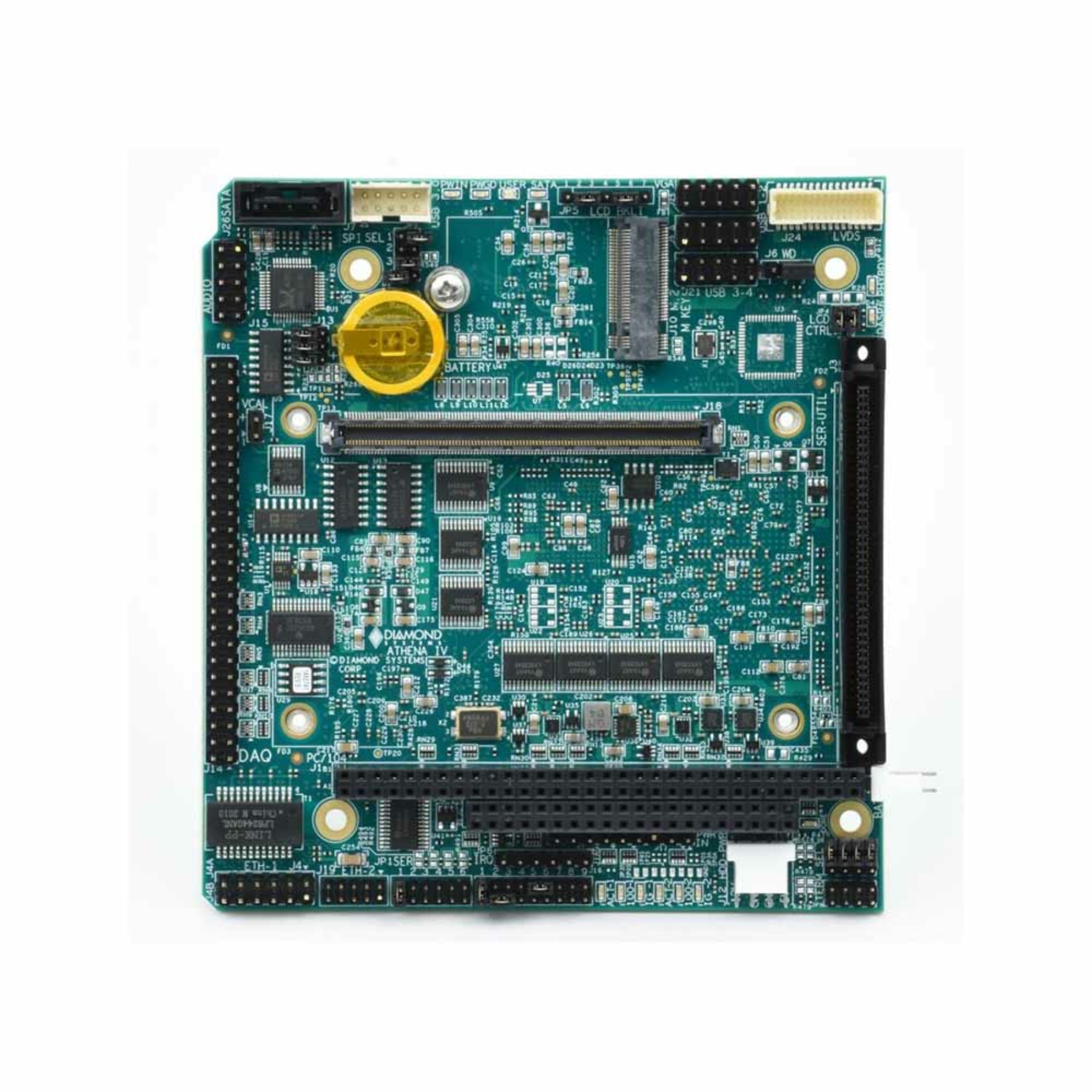 ATH4-E3845-8G064A : Fanless Rugged PC/104 SBC with COM Module and Heat ...