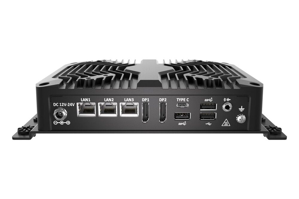 Premio BCO-500 fanless embedded PC front panel with numbered features