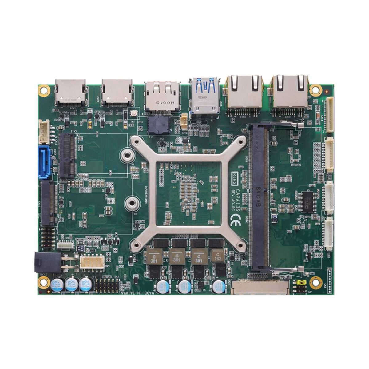 Axiomtek CAPA13S 3.5" SBCs with AMD Ryzen Embedded V1000 APUs, eDP and Onboard Audio
