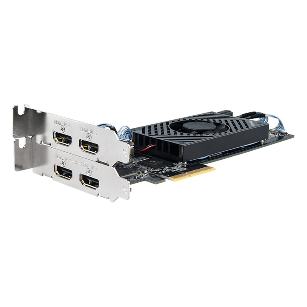 AVerMedia CL314H1 PCIe video capture card with low-profile brackets, angled view
