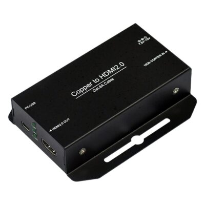 Copper to HDMI2.0 HDMI Extender over Copper with 10G Cat6A Input and HDMI 2.0 Output