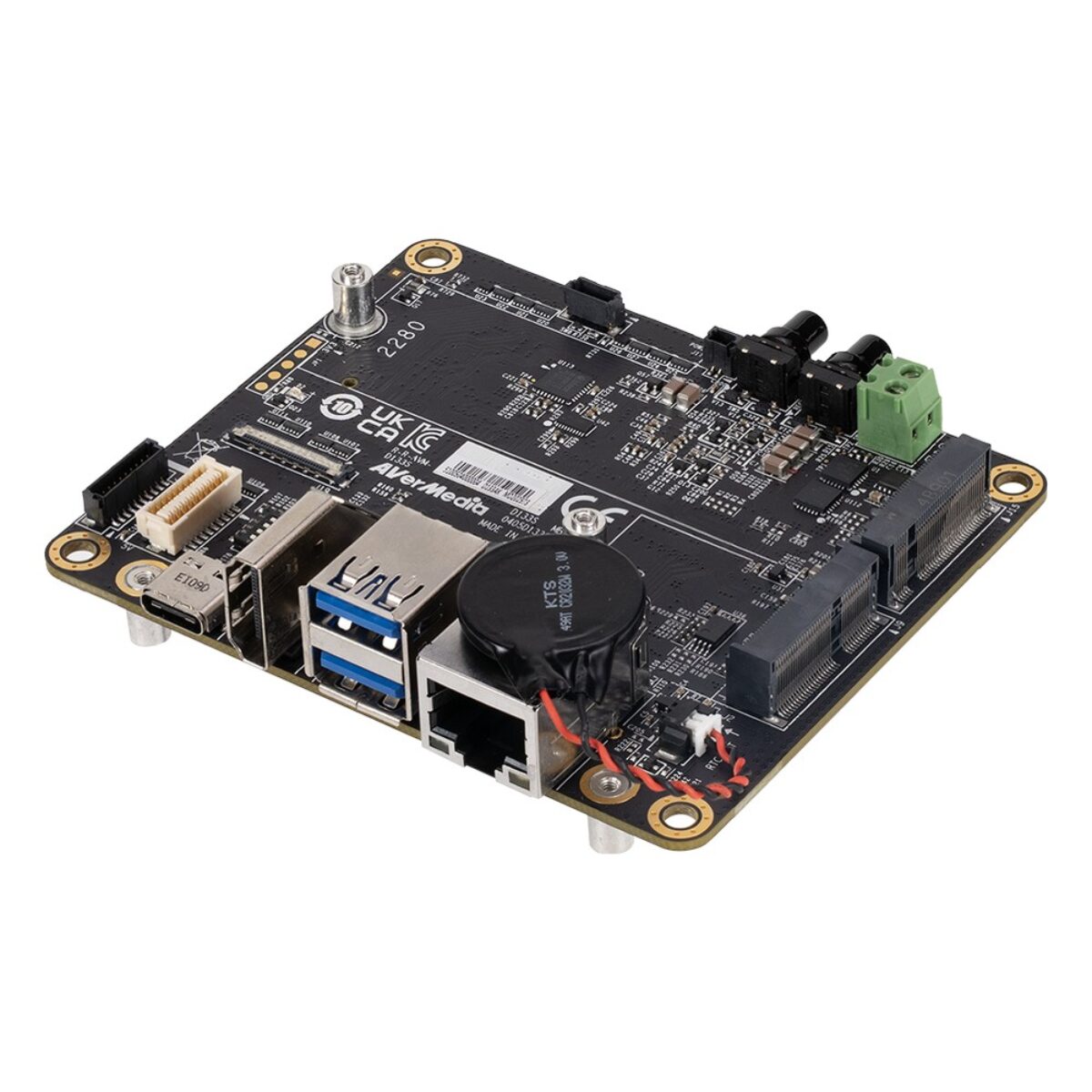 AVerMedia D133S NVIDIA Jetson carrier board, angled top view