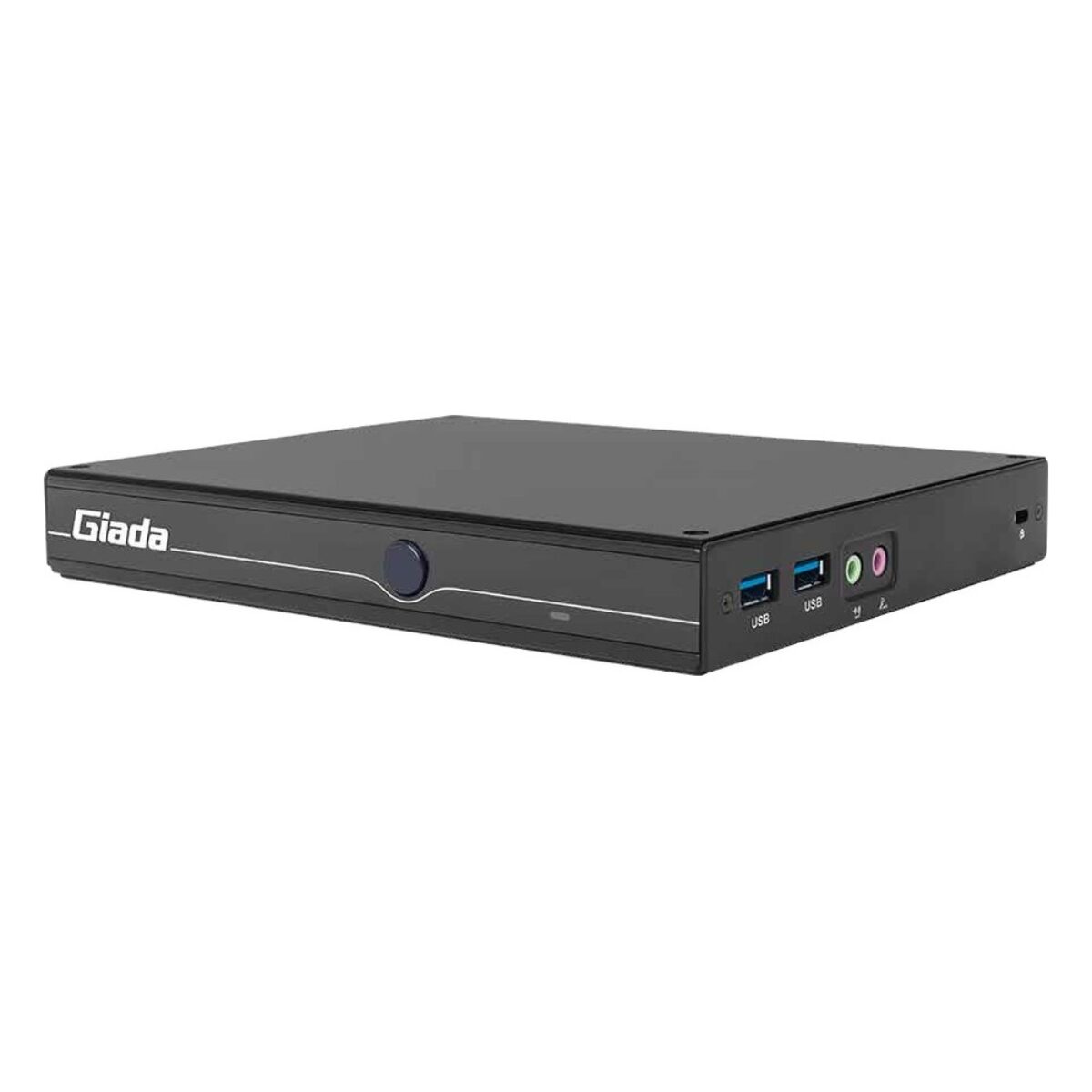 Giada DM6-R quad-display signage player, angled front view