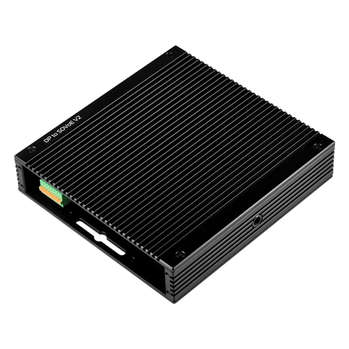 Yuan DP to SDVoE V2 SDVoE encoder, angled view