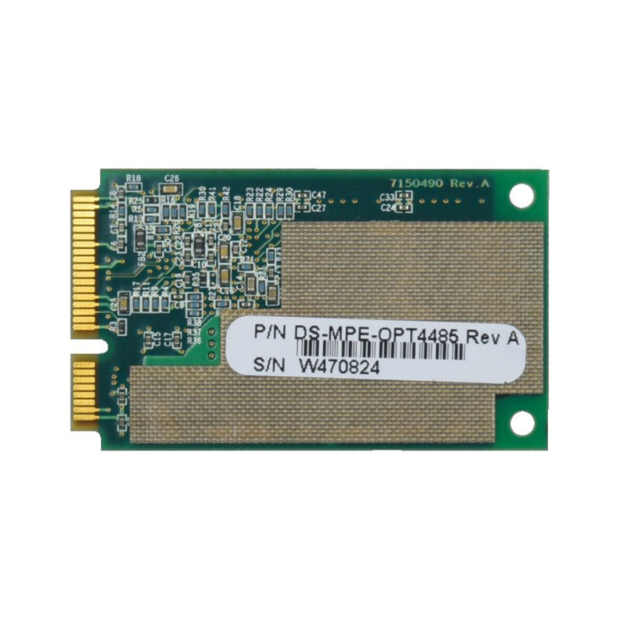 DS-MPE-SER4OPT Ruggedized 4-Port Opto-Isolated RS-232 Serial PCIe MiniCard Module