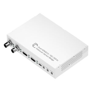 Yuan Dual HDMI2.0 / 12G-SDI to Holoscan Sensor Bridge Holoscan sensor bridge, angled view