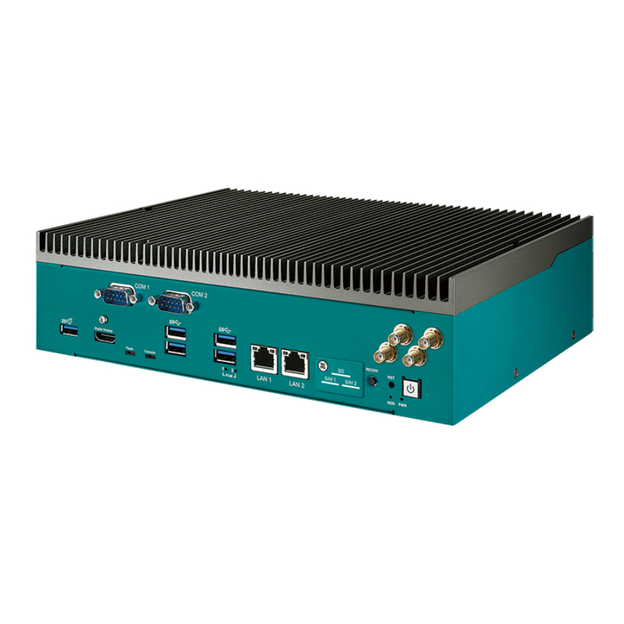 EAC-5100 Fanless EN50155 NVIDIA Jetson AGX Orin Edge AI Computer with 4 PoE+ and 5 USB 3.1