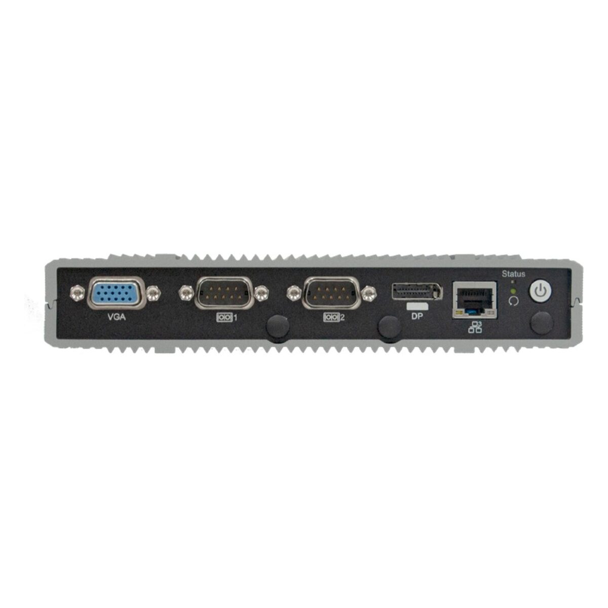DFI EC700-AL 4 LAN build front panel with VGA, two COM, DisplayPort and LAN