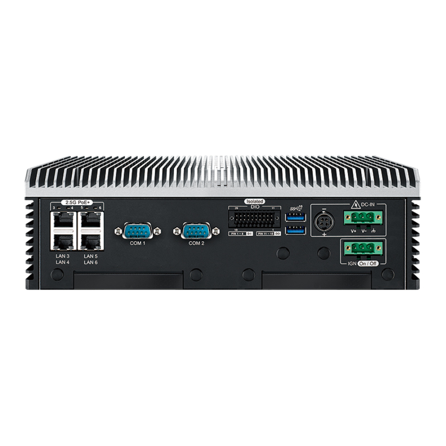 ECX-3000 Alder Lake Intel Core Industrial PoE PC with Front Accessible SSDs
