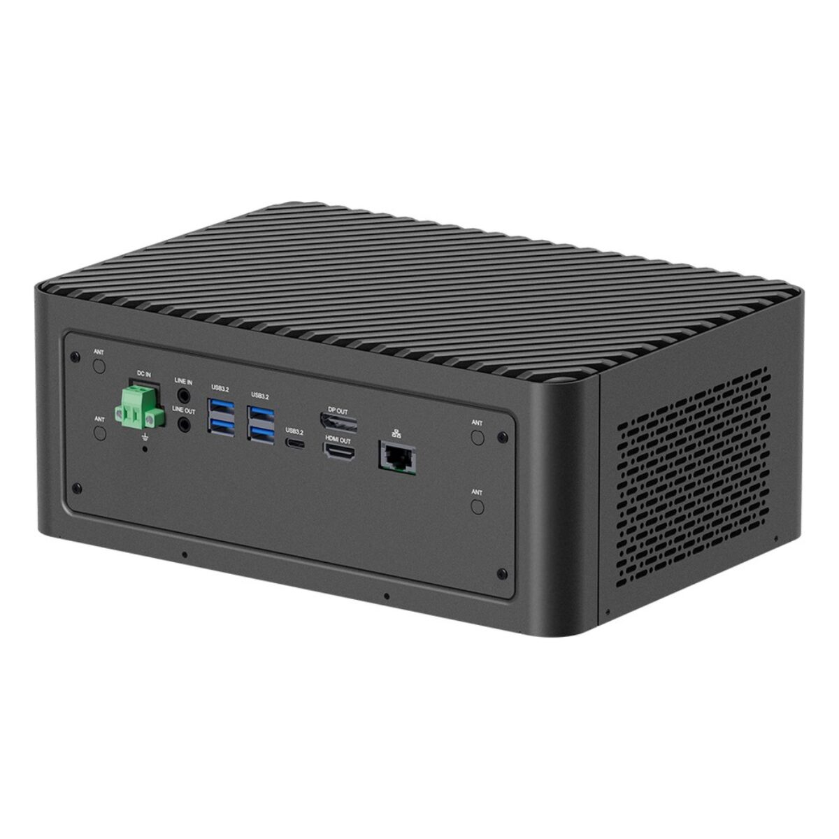 Yuan EDG6N0-S T5X edge AI box PC, angled view