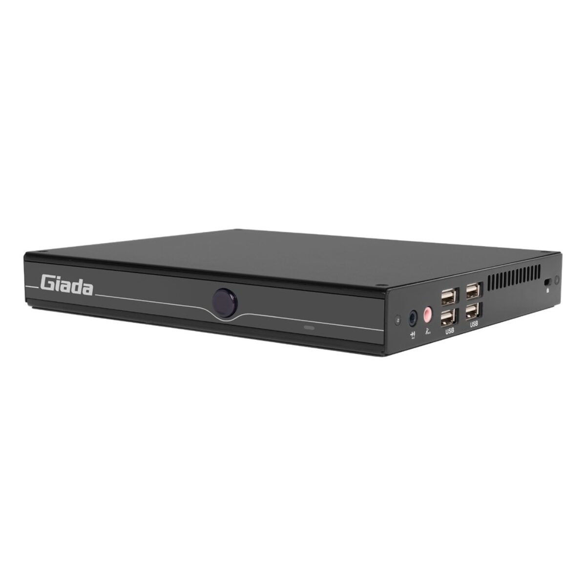 Giada F108D booksize signage player, angled front view