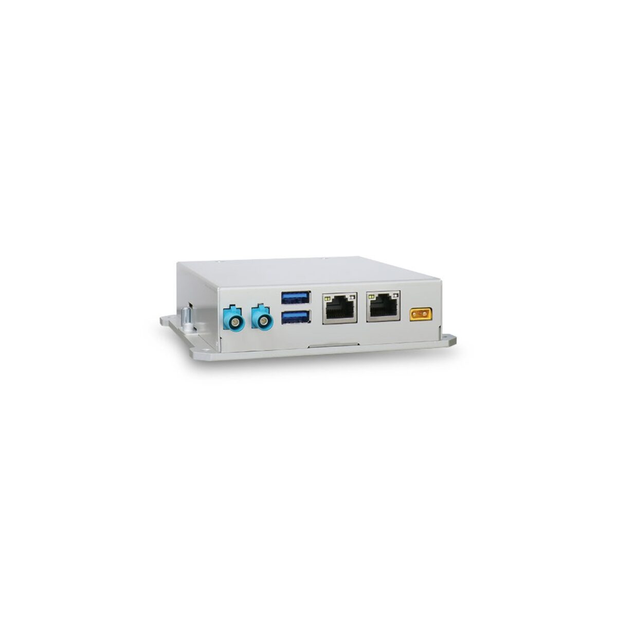 Neousys FLYC-300 mission computer in aluminum enclosure, with GMSL2, USB 3.2, dual RJ45 and XT-30 input