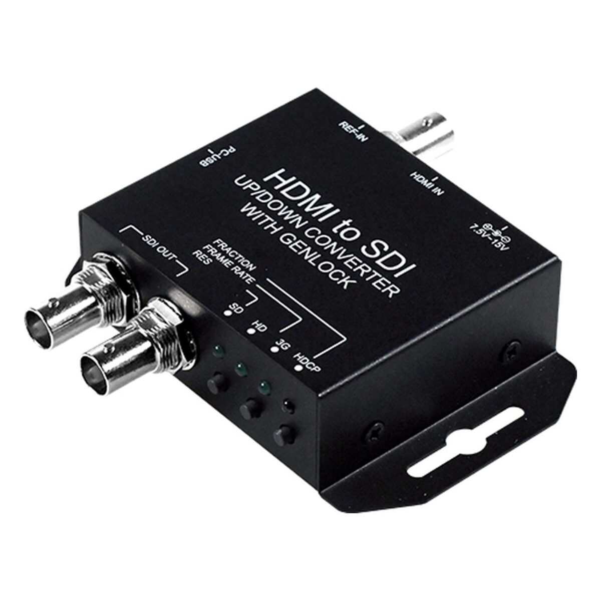 Yuan HDMI to SDI Genlock HDMI to SDI converter, angled view