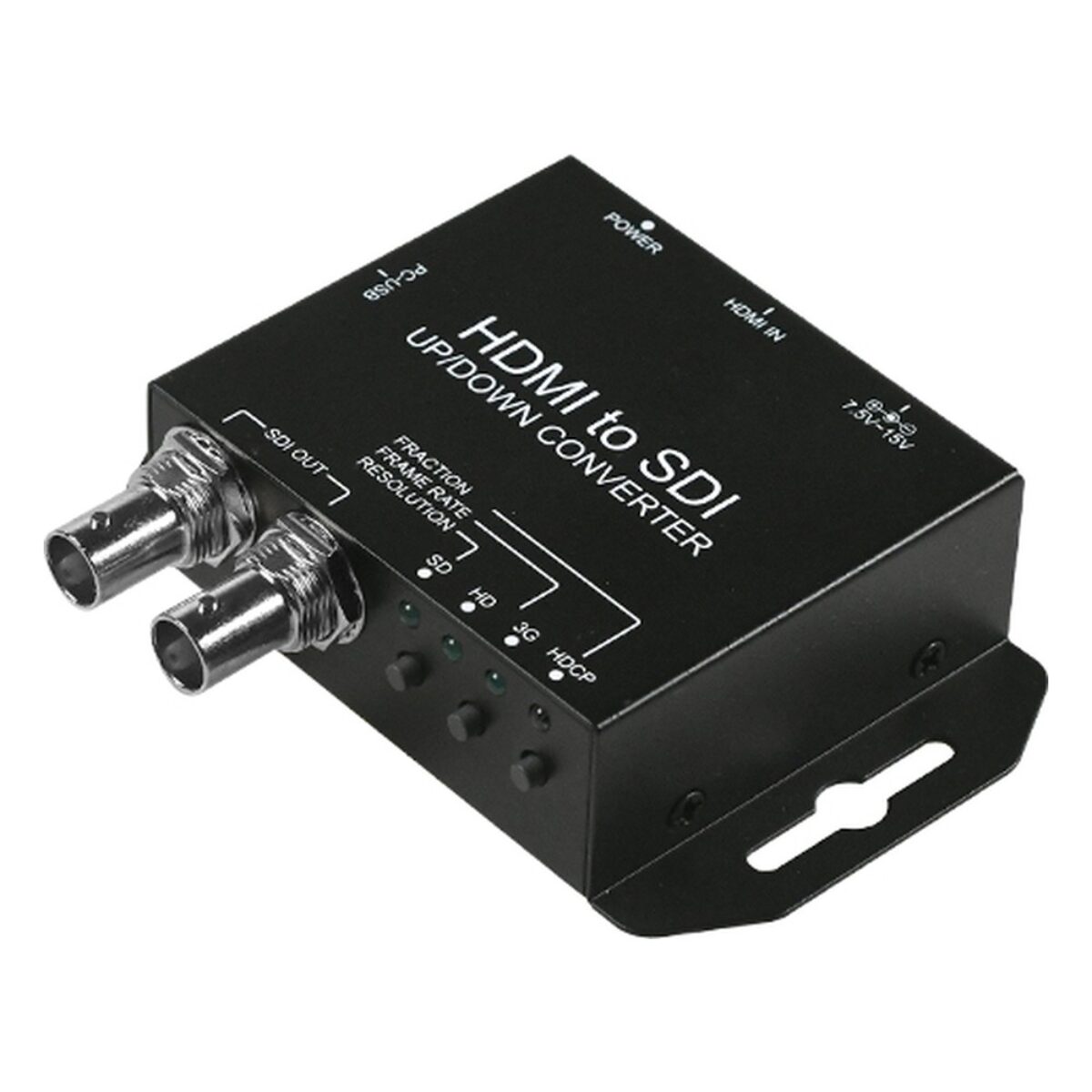 Yuan HDMI to SDI-S HDMI to SDI converter, angled view