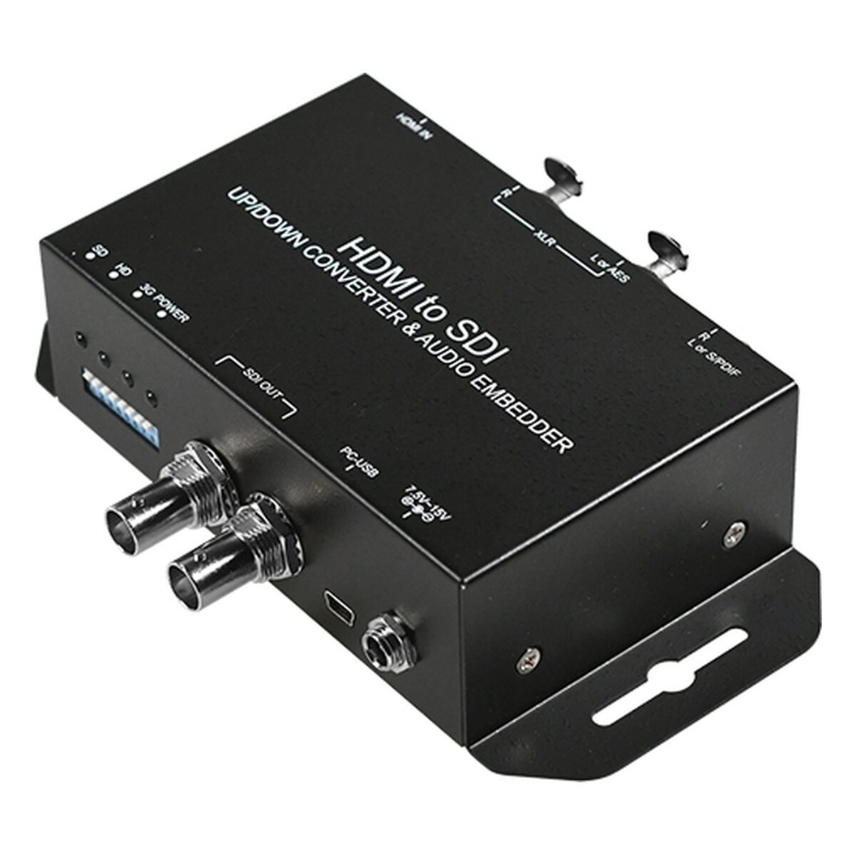 Yuan HDMI to SDI-S Audio Embedder audio embedder, angled view