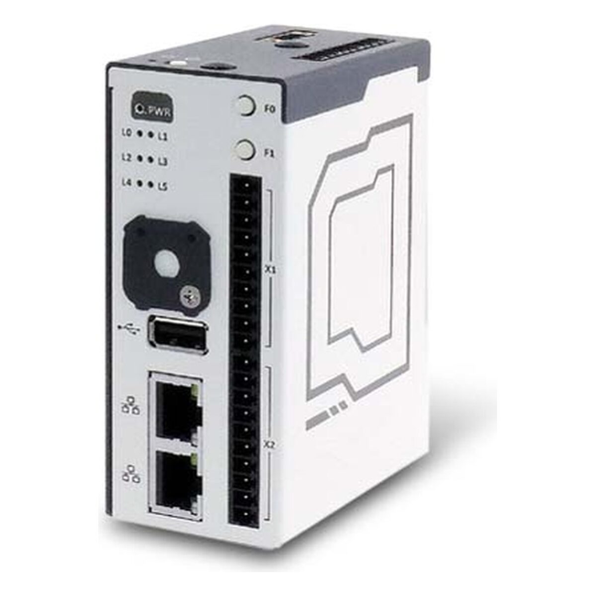 Neousys IGT-33V and IGT-34C analogue input IoT gateway, angled view with dual LAN, USB and terminal-block inputs