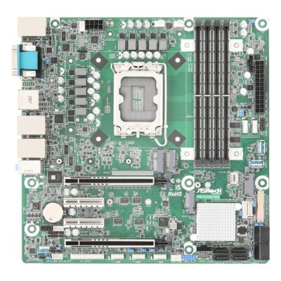 IMB-X1316-10G Intel Core Series 2 and 14th Gen W680 Micro-ATX Motherboard with 10GbE, ECC and 6x COM