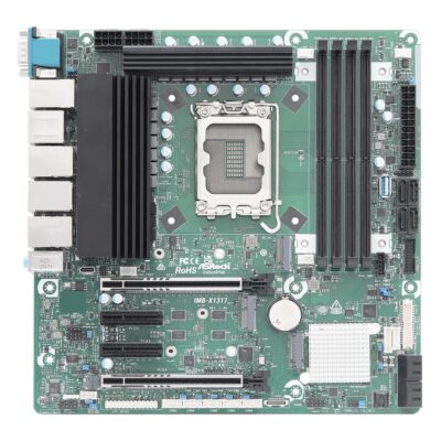 IMB-X1317 Intel Core Ultra 200S W880 Micro-ATX Motherboard with ECC, Quad LAN and Dual Thunderbolt 4