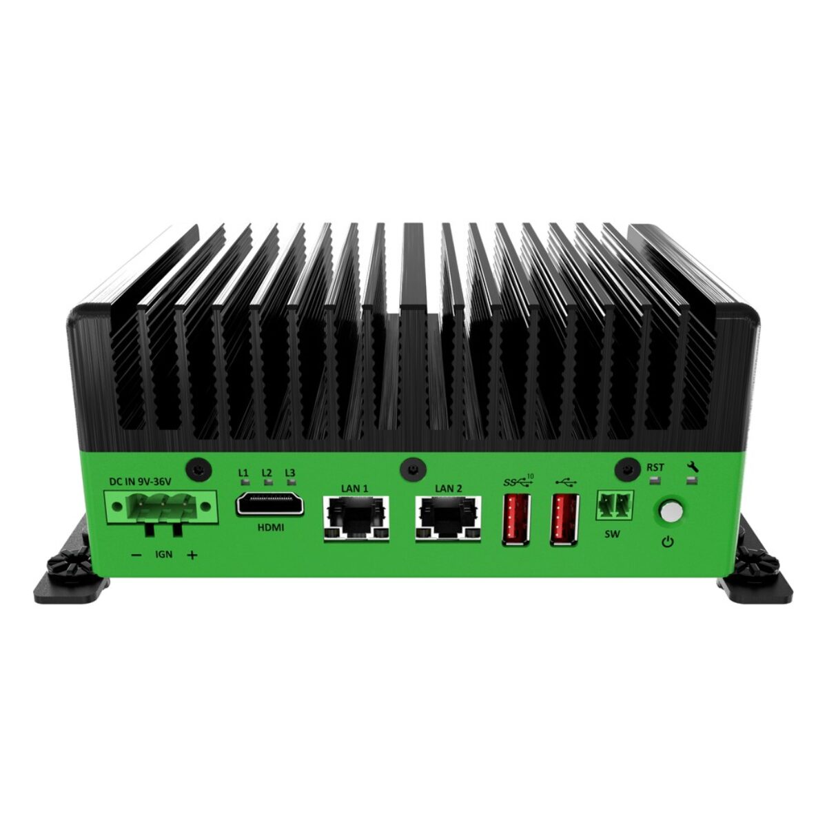 Premio JCO-1000-ORN-B-2L fanless embedded computer, product photo
