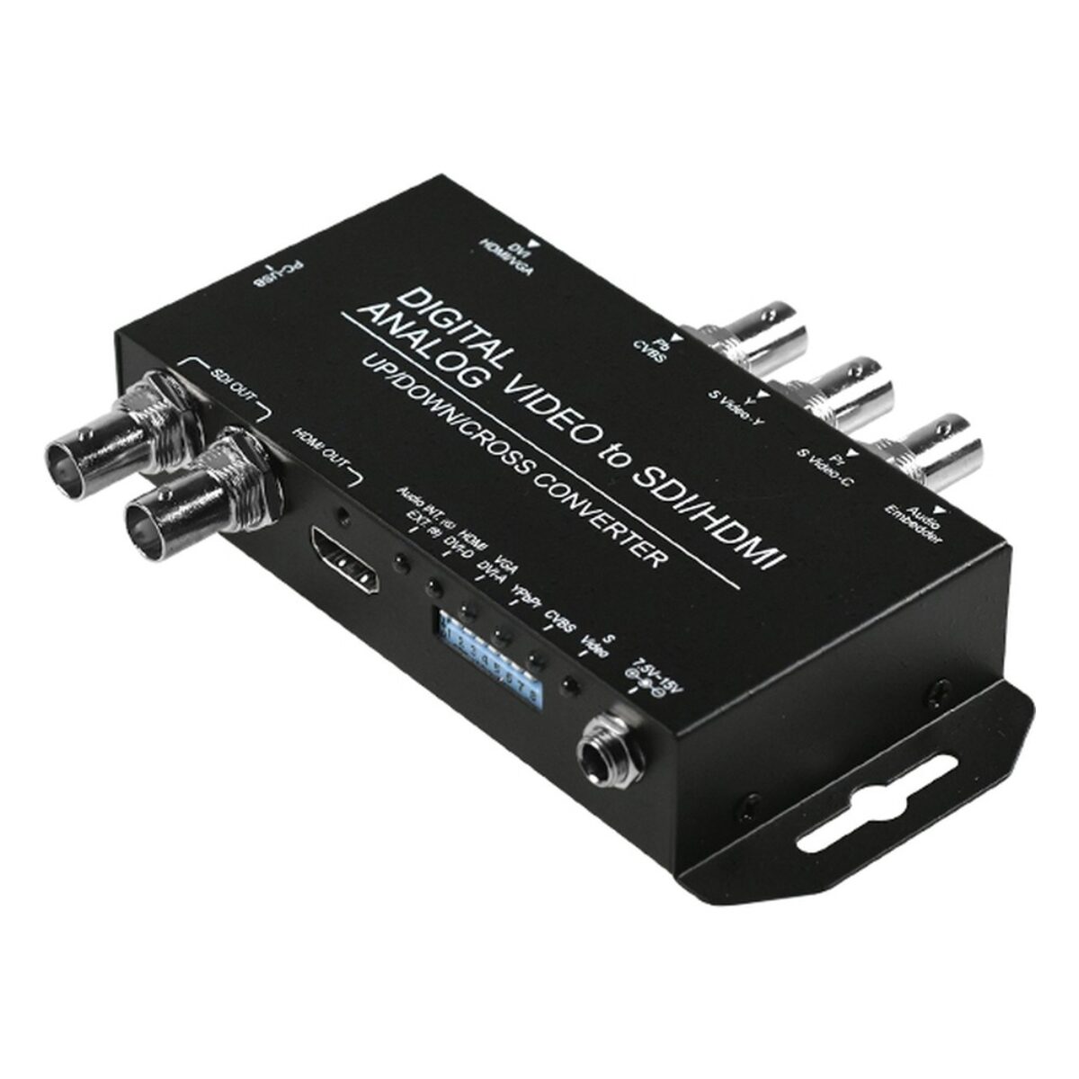 Yuan Multi to SDI/HDMI broadcast video converter, angled view