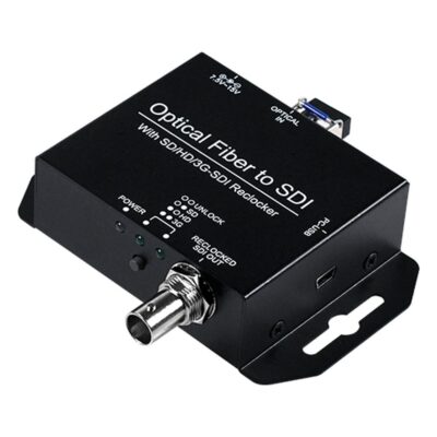 Optical Fiber to SDI SDI Fiber Extender with Single-Mode LC Input, SFP Port and 10 km Reach