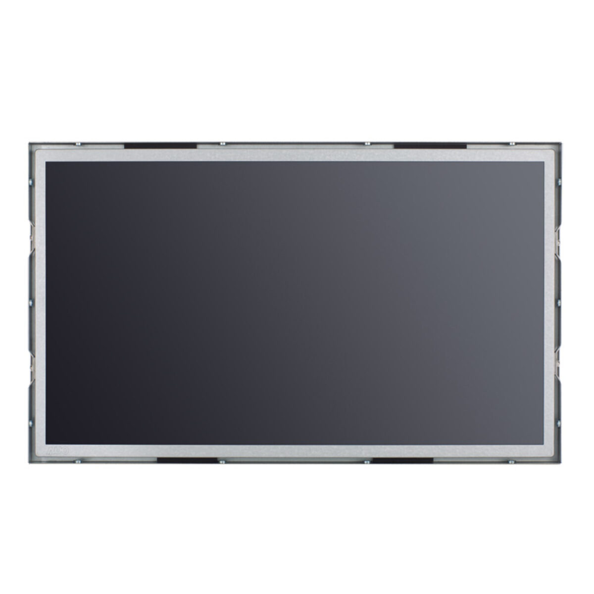Axiomtek P7180 open frame monitor, front view of the widescreen panel