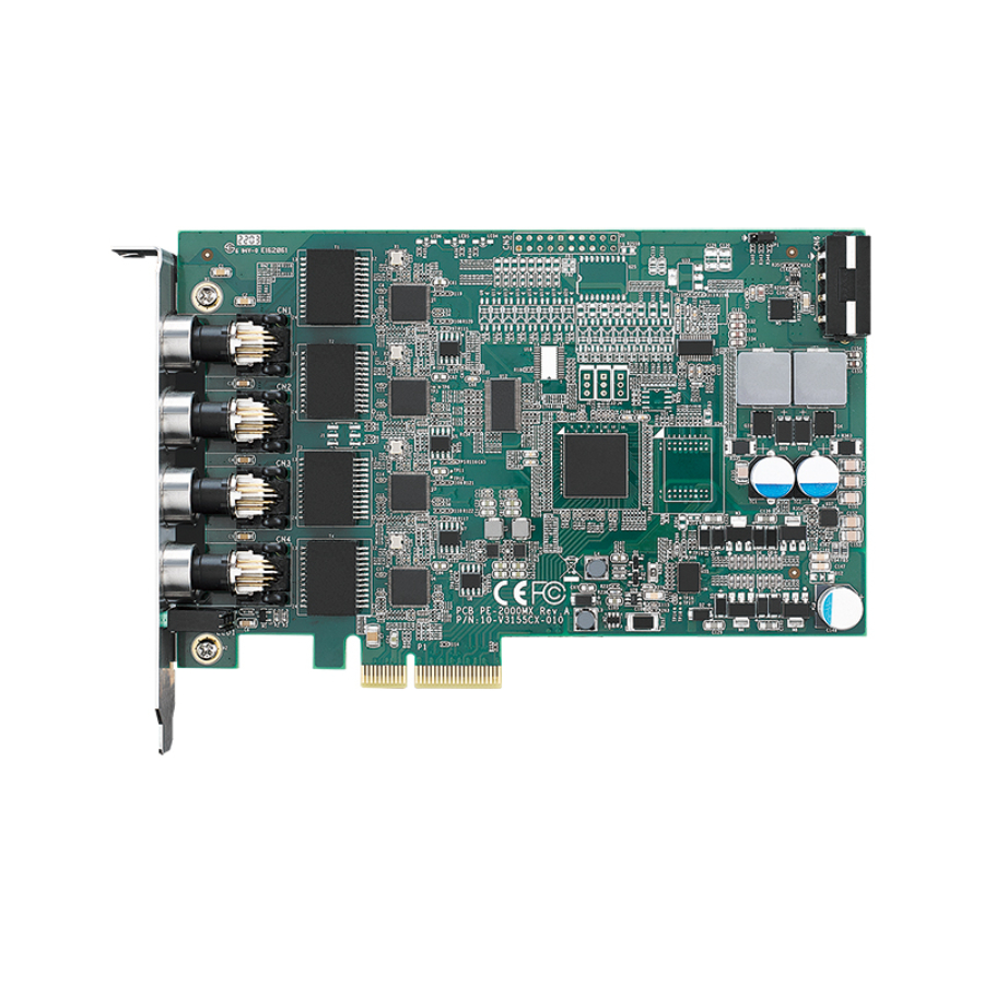 PE-2004MX 4 Port M12 Intel I210 GigE PoE+ Rugged PCIe Frame Grabber