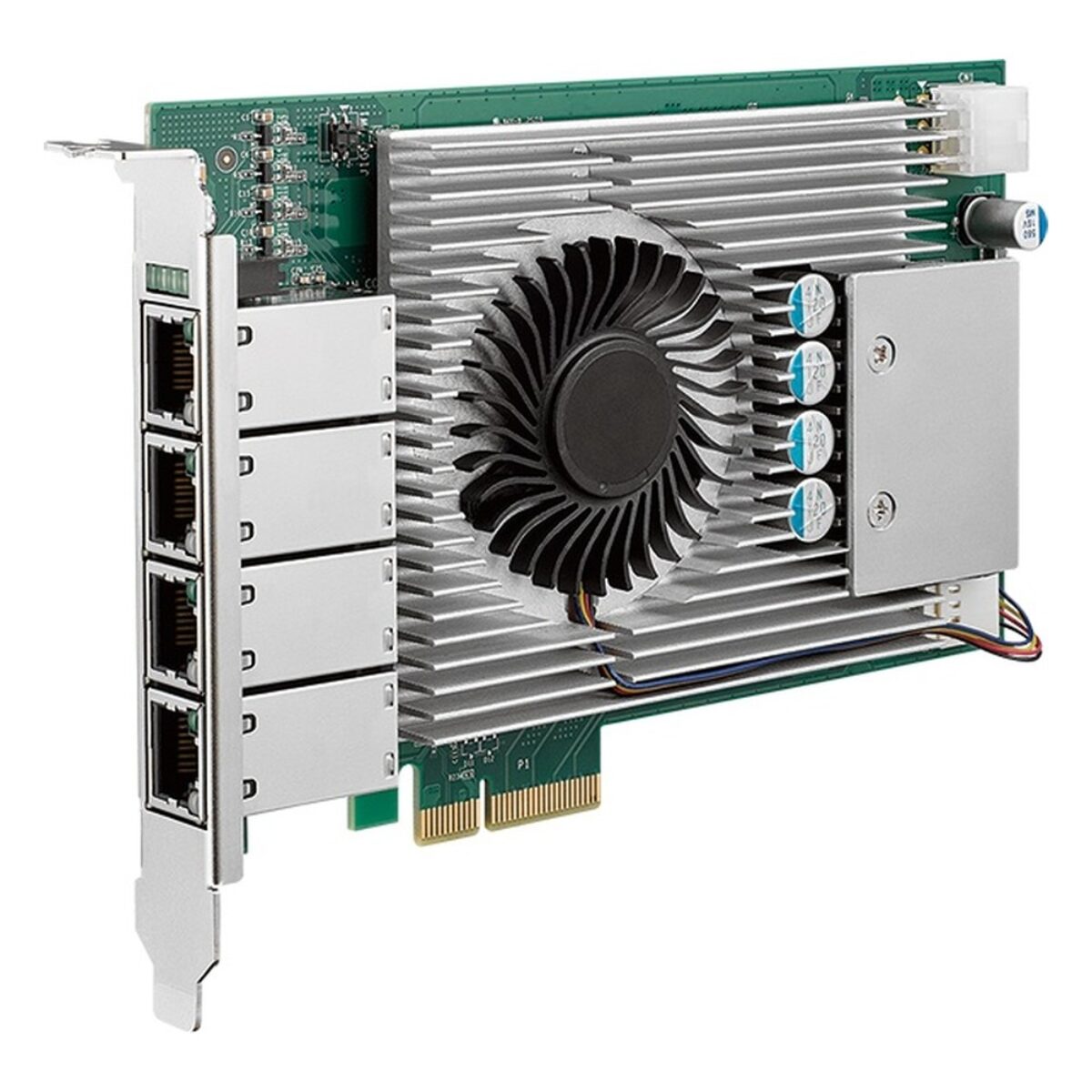 Vecow PE-6004HF four-port 2.5GbE PoE++ card with the fan-sink build