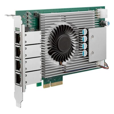 PE-6004H Intel I226-IT 4-Port 2.5GbE 802.3bt PoE++ PCIe Card with Fansink and 200W Budget