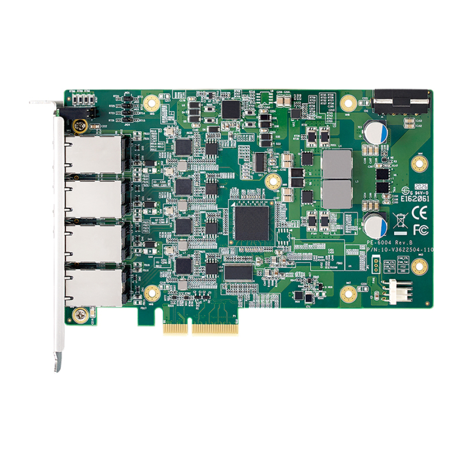 PE-6004 Wide Temperature 4 Port RJ45 Intel I225 2.5 GigE LAN PCIe Card