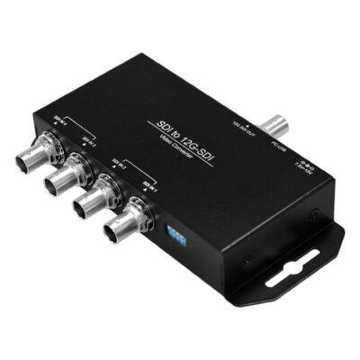 QSDI to 12G-SDI Dual-Link 6G-SDI or Quad-Link SDI to 12G-SDI Converter with 16-Channel Audio