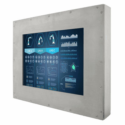 R10L100-67T2ST 10.4″ IP67 Stainless Steel Resistive Touch Monitor with XGA Display and M12 Connectors