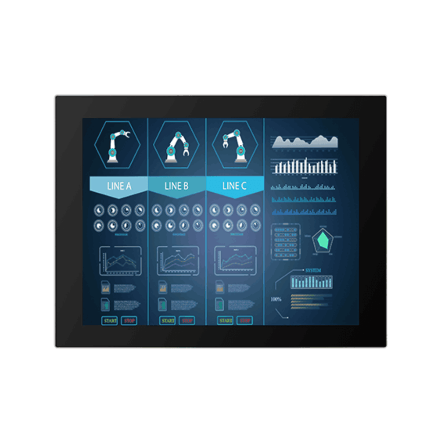 R10L100-GST2 10.4″ Rugged XGA Touch Display with Locking Connectors