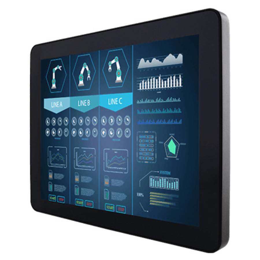 R10L100-PCT2-POE 10.4″ Industrial PoE Chassis Touch Display (4:3 XGA, 1024×768)