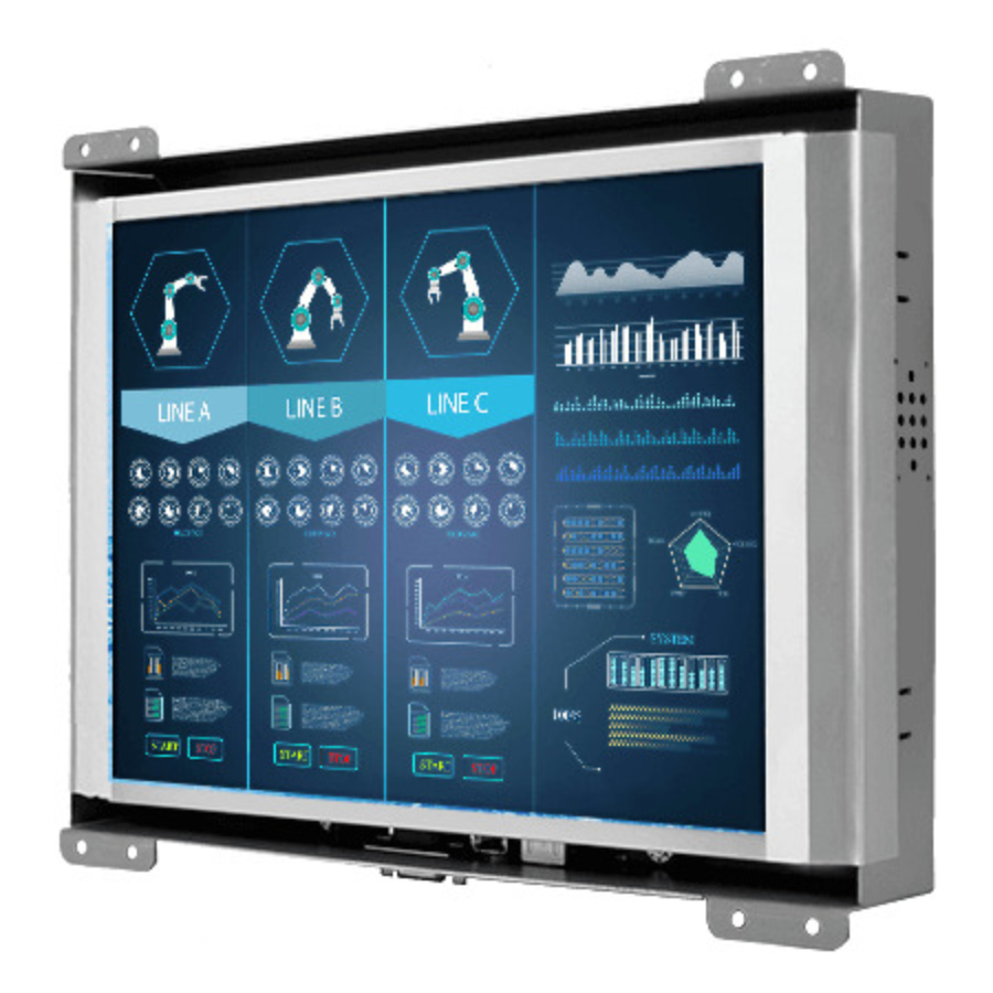 R10L600-OFP1 10.4″ Open Frame Touch Screen Monitor (4:3 SVGA, 800×600)