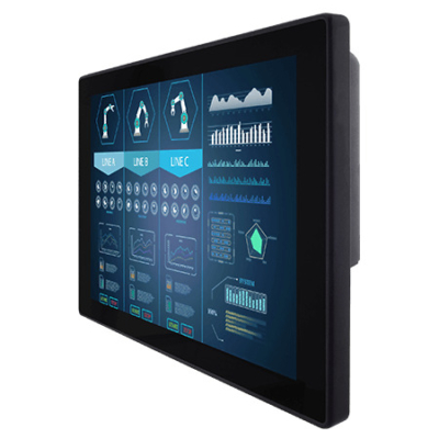 R12L100-PCM2-POE 12.1″ PoE Powered PCAP Touch Monitor with 500 Nit XGA Display and Front IP65