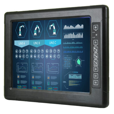 R15L100-67C3(HB) 15″ IP67 Waterproof Monitor with Bonded 5-Wire Resistive Touch and M12 Connectors