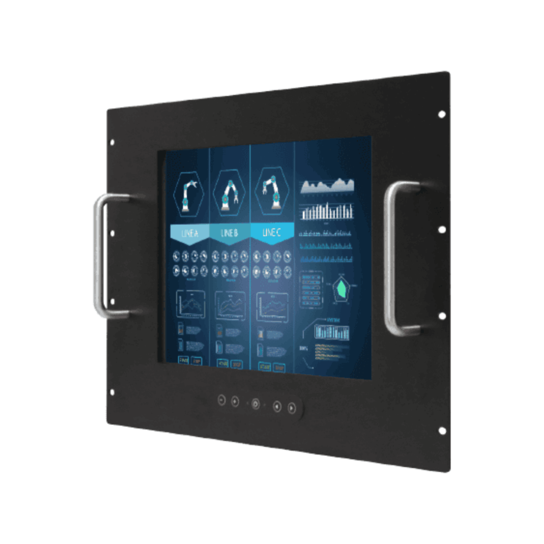 R15L100-RKA1 : 15″ XGA Industrial Rack Mount Display | Things Embedded UK
