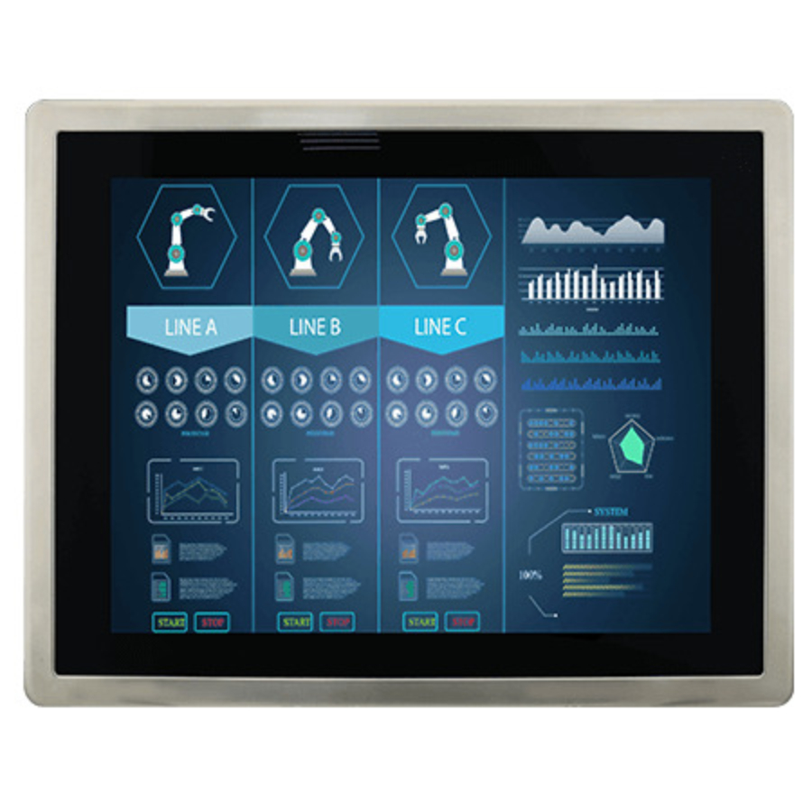 R15L600-65EX 15″ IP65 Stainless Steel Rugged ATEX Touchscreen Display