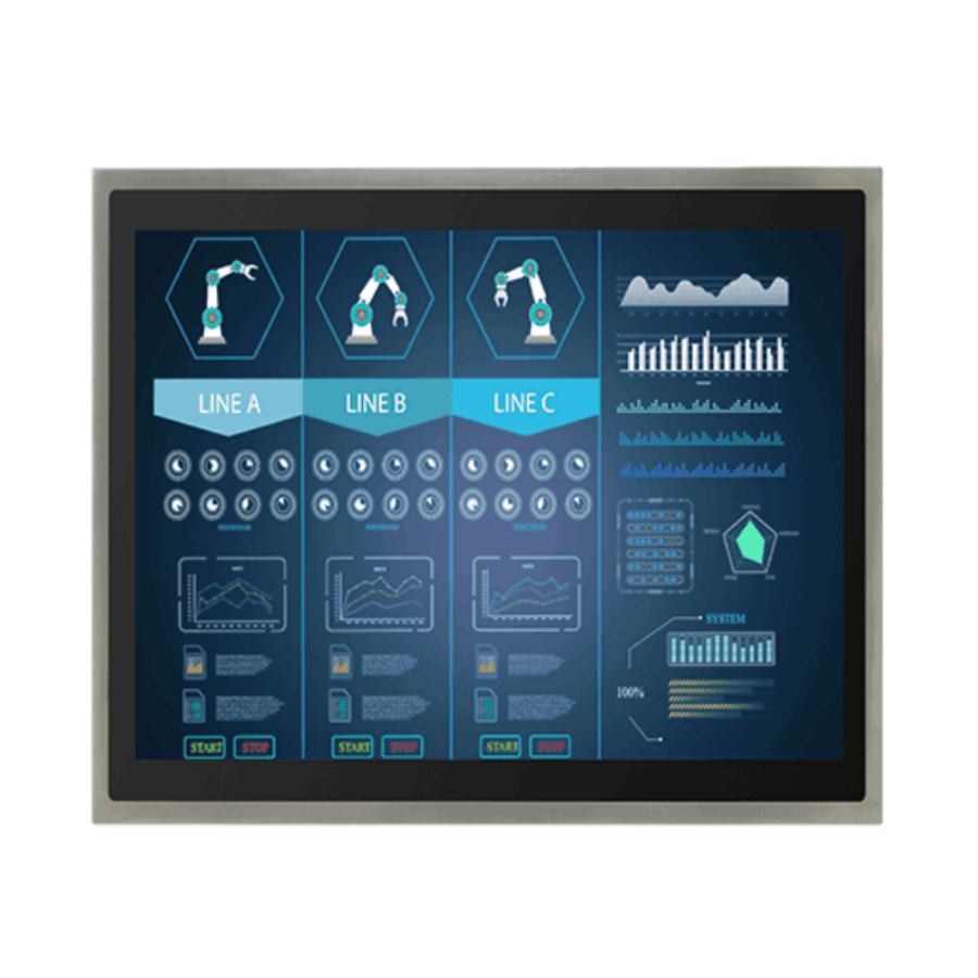 R17L100-SPM1 17″ IP65 Waterproof Stainless PCAP Touch Monitor