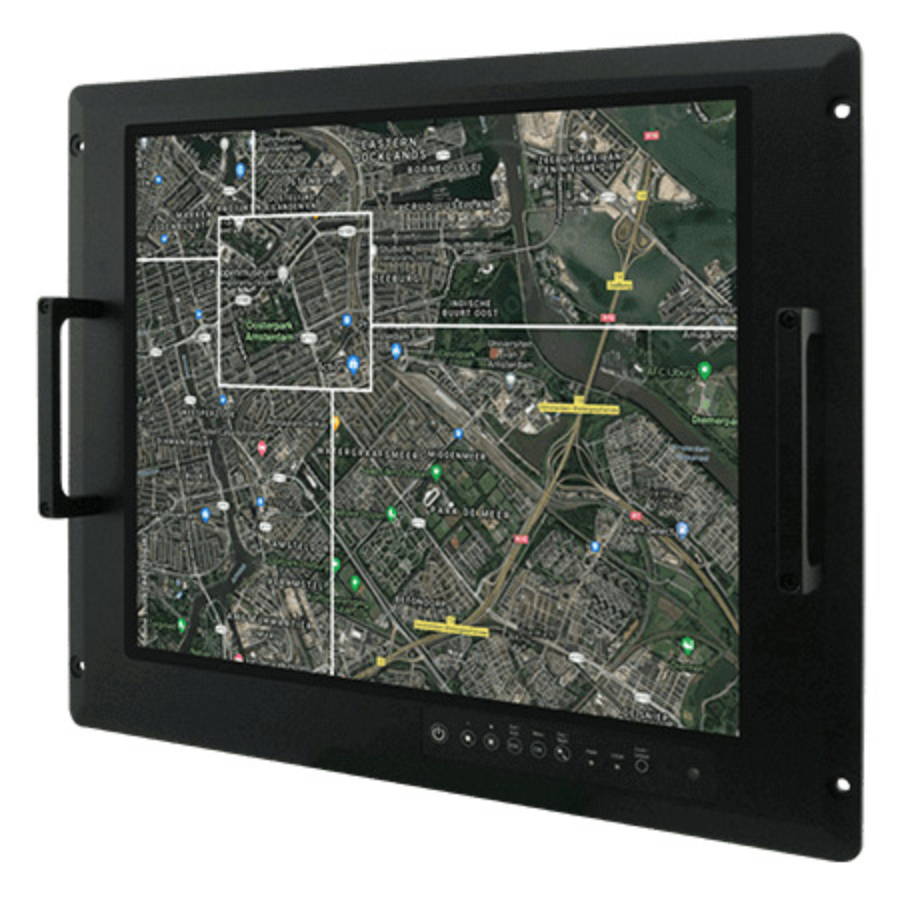 R19L100-MLA3FP 19″ FHD Rack Mount PCAP Touch Military LCD Monitor