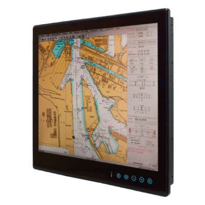 R19L300-MRA1FP 19″ ECDIS Marine Monitor with PCAP Multi-Touch, Narrow Bezel and Front IP66
