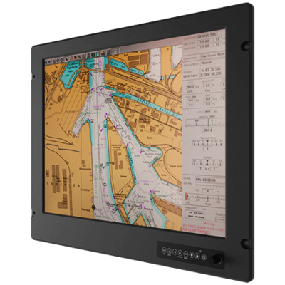R21L100-MRM1 21.3″ Marine Monitor with Front IP66, Dimming Knob and 1000 Nit UXGA Panel