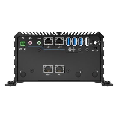 RCO-1000-EHL Quad-Core Intel Atom x6425E Rugged Mini PC with 2x PoE GbE and 4x LAN
