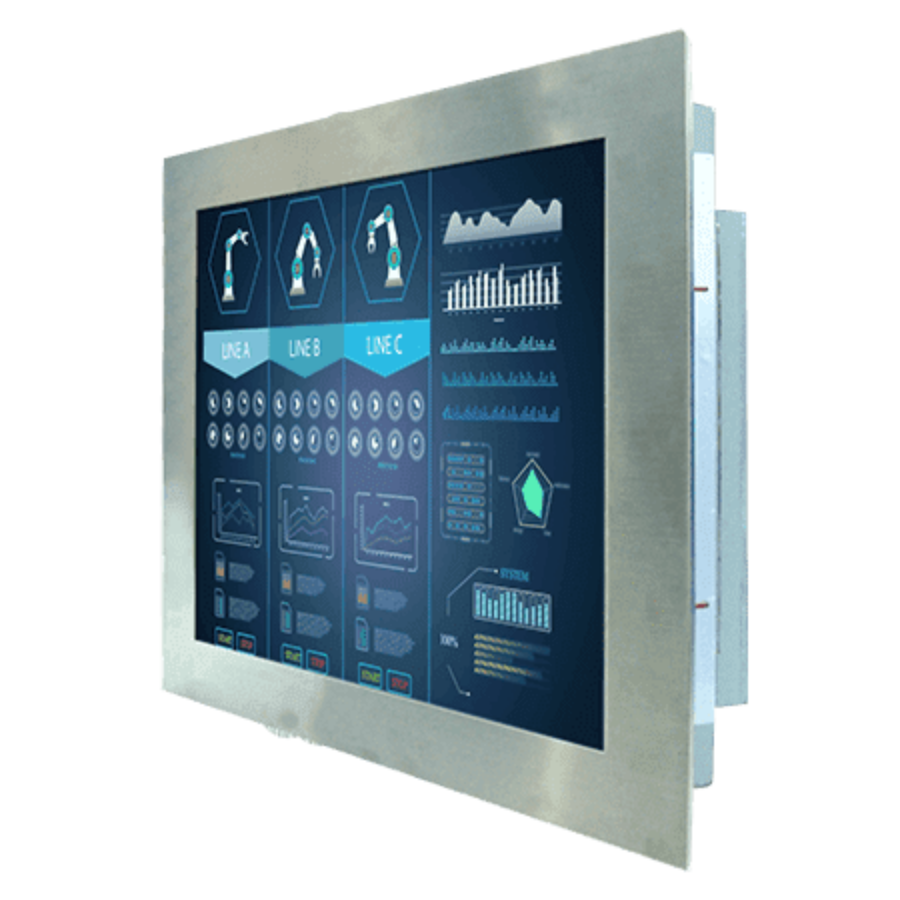 S17L500-STM1 17″ Panel Mount Stainless Steel Touch Screen Monitor