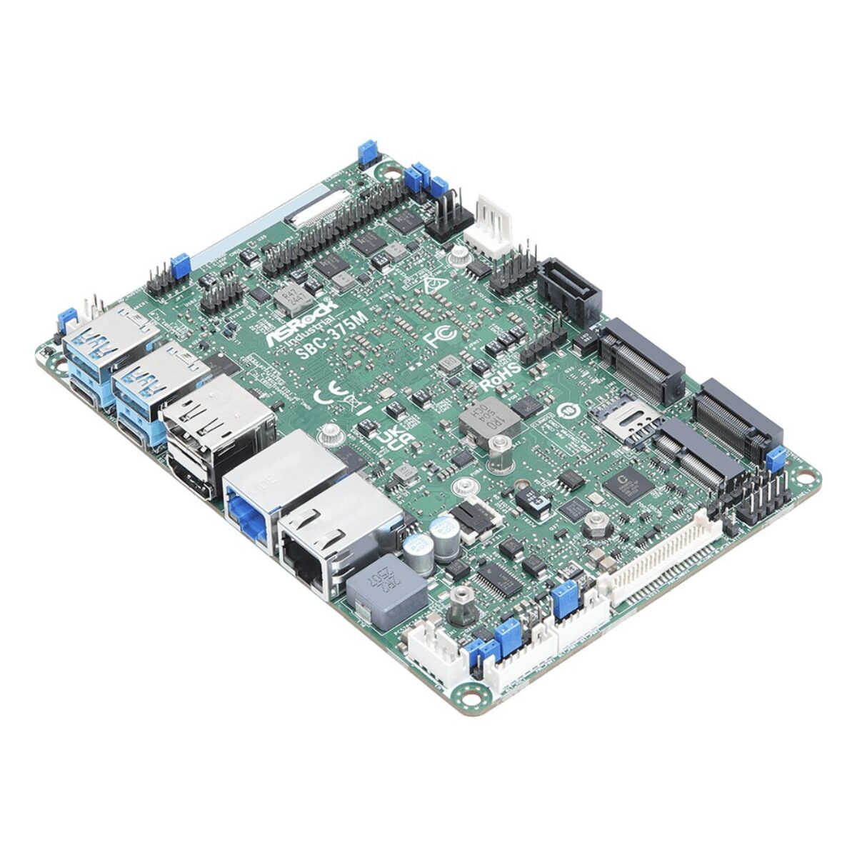 ASRock Industrial SBC-375M angled view