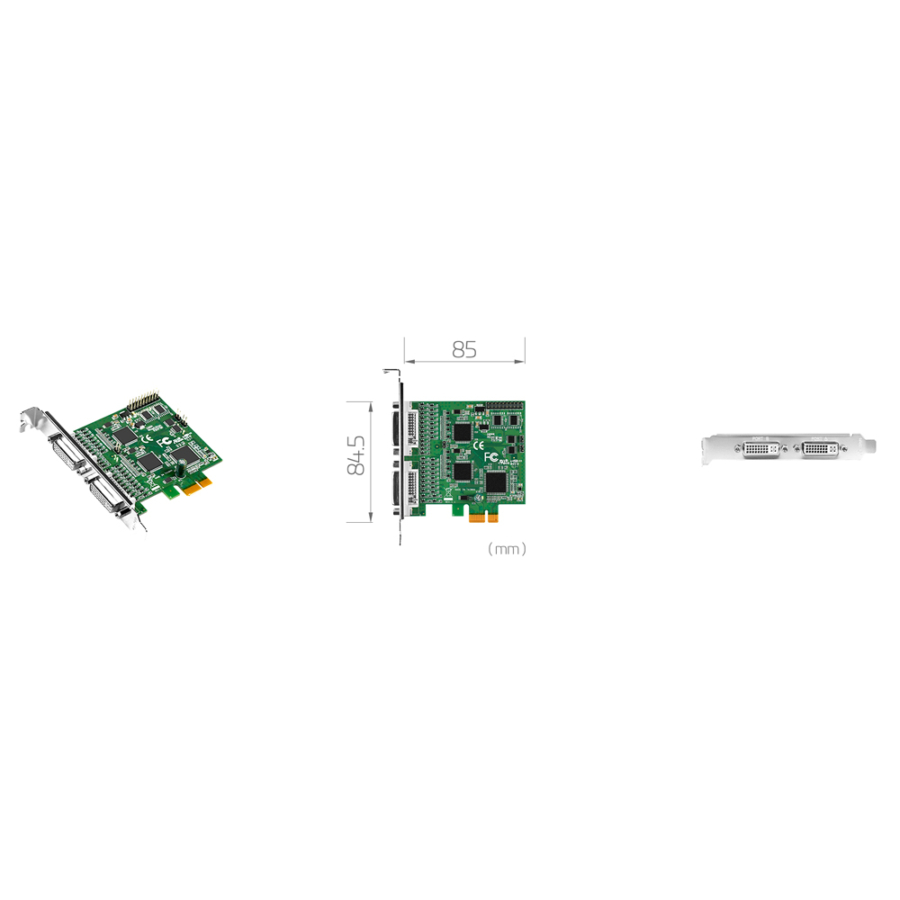 SC330Q16 PCIe 10-bit 16-ch NTSC/PAL SD Composite BNC Frame Grabber