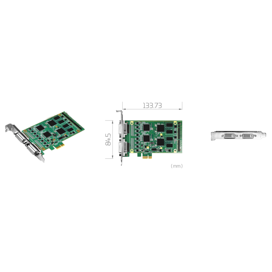 SC3C0N16 PCIe 10-bit 16-ch BNC Composite SD Frame Grabber with Hardware Compression